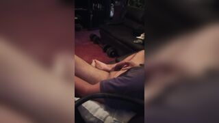 brandonrod69 deepthroat on the floor with intensive foot devotion