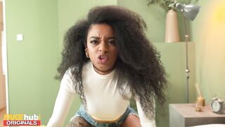 This babe's so SEXY when that babe's ANGRY! Black pity screws her useless housemate