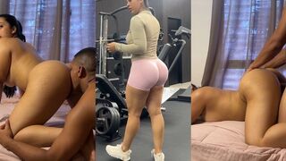 GYM HAUNCHES CLENCH BELOW ENORMOUS, WILD THRUSTS