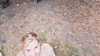 Hawt Blond Lets Me Screw Her Titties In Public