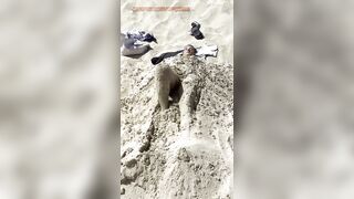 I’m Very HAWT? Playing On The NUDIST Beach With My SANDY Body?