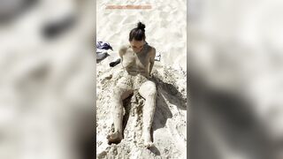 I’m Very HAWT? Playing On The NUDIST Beach With My SANDY Body?