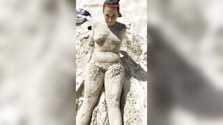 I’m Very HAWT? Playing On The NUDIST Beach With My SANDY Body?