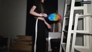 Hawt Maid Banged Hard on the Table During Cleaning