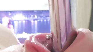 Sucking on a Sex tool Close-up