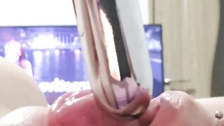 Sucking on a Sex tool Close-up