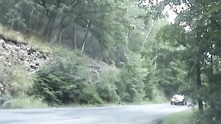 European teen picked up and drilled on the side of the road