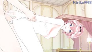 Takane Lui (White School Swimsuit) and I've intensive sex at the Spa. - Hololive VTuber Anime