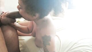 Black Sucking On A MASSIVE CORPULENT THICK BROWN PENIS Amateur Deepthroating Blow job HOMEMADE