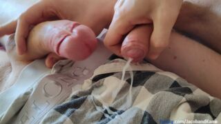 Creampie My Twink, Then We The one and the other Cum on His Boxers