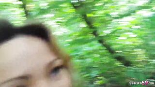 German Tinder Date Nele Bang and Smartphone Porn in Forest