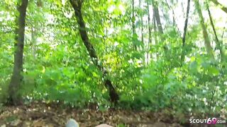 German Tinder Date Nele Bang and Smartphone Porn in Forest