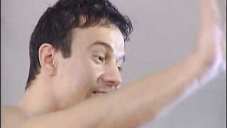 Pissing foursome and a wild bang with golden rain
