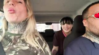 I was awaiting for the bus and a woman selling cakes in jars came along! I asked if this babe would be a porn actress, this babe was all moist, got into the car, started taking off her raiment and said me to bang her, grabbed my cunt...