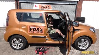 Her vagina is stretch wide open - Fake Driving School