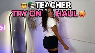 Spicy teacher's try-on haul gets likewise hawt