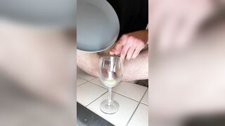 Sex toy riding cum swallow