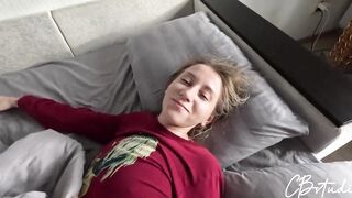 Oh Yeah! Cum inside my constricted snatch. Lustful stepdaughter riding plump stepdad dick