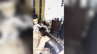 I suck his dong whilst smokin'? it's my large fetish