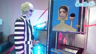 Wednesday Addams & Her Breasty Stepmom Share Beetlejuice’s Huge BWC – Wild Cosplay 3some!