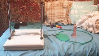 Homosexual banging his butthole banging machine large anal sex-toy close up amateur homemade slut wench homo russian