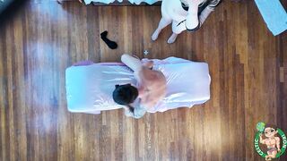 Large Butt Blond Deepthroat Doggy position - 4K