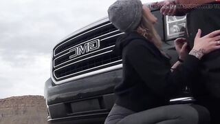Fellatio Next to Road for People to See Public Oral-job at Hotel