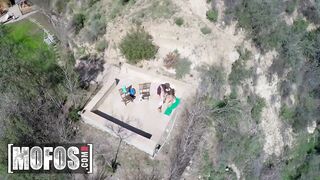 MOFOS - Danica Dillon Takes A Hard Outdoor Bang In Doggy position As A Drone Watches From Above