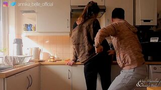 Kitchen Make Out with Stepsister, Giving a kiss & Fingering - Carnal Teasing Moments
