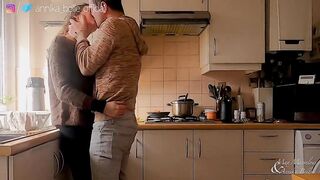 Kitchen Make Out with Stepsister, Giving a kiss & Fingering - Carnal Teasing Moments