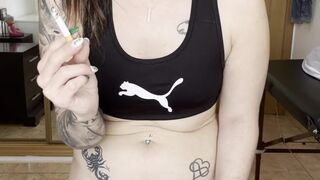 MASTURBATING And Smokin'? Im So Concupiscent After Gym?