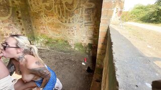 British Floozy Gets Screwed in Public UK Dogging with Married Cheat - Sophia May