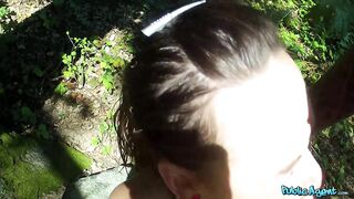 nineteen year old in a bikini drilled at the LAKES - Public Agent
