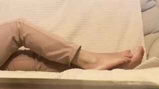 Stare at Her Beautiful Feet and Jerk off