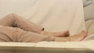 Stare at Her Beautiful Feet and Jerk off