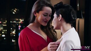 Pleasant lesbos making out