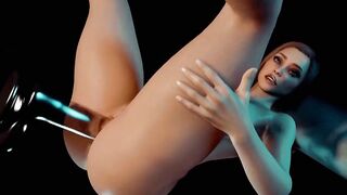 Breasty Cutie Has Anal Glass Sextoy - CG Porn
