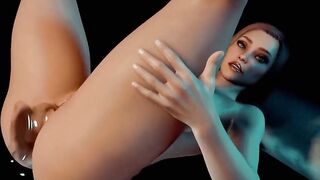 Breasty Cutie Has Anal Glass Sextoy - CG Porn