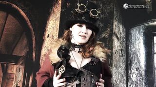 374 Elena Vega as Pirate Angel in Steampunk Dress in Boat