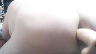 Overweight White Male Plays With His Butt – Sex-toy, Fingering and Close-Up Gap Play