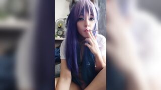 Cute Manga Hotty smokin' a cig(full vid on my 0nlyfans/ManyVids)