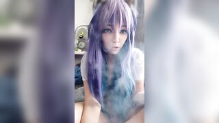 Cute Manga Hotty smokin' a cig(full vid on my 0nlyfans/ManyVids)