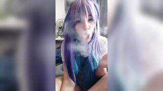 Cute Manga Hotty smokin' a cig(full vid on my 0nlyfans/ManyVids)