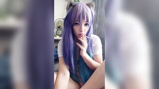 Cute Manga Hotty smokin' a cig(full vid on my 0nlyfans/ManyVids)