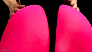 Vibrator Stretches My Booty in Pink Hose