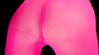 Vibrator Stretches My Booty in Pink Hose