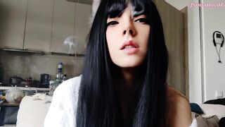 Rock Hottie Smokin' in bathrobe (full vid on my 0nlyfans/ManyVids)