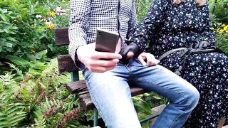 A breasty mother I'd like to fuck put on gloves and made me cum in the park