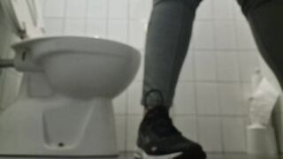 TOWN BATHS COMPILATION: Nicoletta, Pee and Farts on the Public Restroom Journey