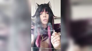 Cosplay Smokin' Cigarettes Compilation PART II (full movie scenes on my 0nlyfans/ManyVids)
